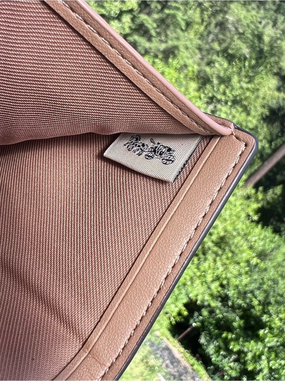 COACH Card Wallet Mini Trifold Wallet Brown Signature Canvas Logo AUTHENTIC - Picture 10 of 10